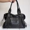 Francuska Retro Torba na Motocykl, Jednoramienna Torba Crossbody, Torba Tote, Torba o Dużej Pojemności dla Kobiet, Prana Torba