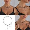 Bowknot Pendant Necklace Multifuntional Shimmering Neck Jewelry Alloy Texture Suitable for Everyday Wear and Parties