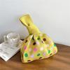 Colorful Polka Dot Knitted Handbag for Women - Versatile, Trendy, and Casual for Any Season
