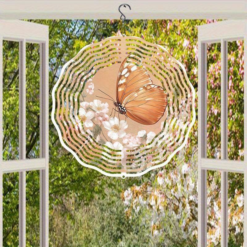 10 Inch Hanging Wind Spinner with 360 Degree Hook for Balcony Garden Decor Spring Summer Outdoor Decoration