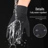Men's Winter Touchscreen Cycling Gloves: Warm, Windproof, Waterproof, Velvet-Lined for Outdoor Electric Car Use.
