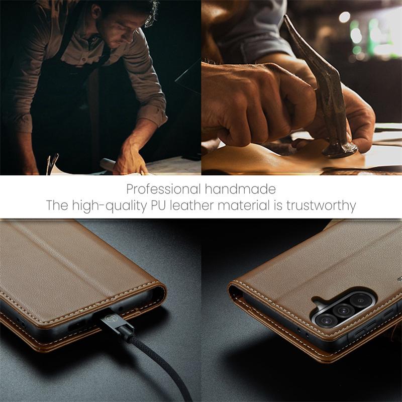 CaseMe Flip Leather Phone Case for Samsung Galaxy A57 5G A37 A17 A07 A56 A36 A26 A16 A55 A35 A25 A15 A54 A34 A24 A14 A73 A53 A13 A52 Wallet Card Cover