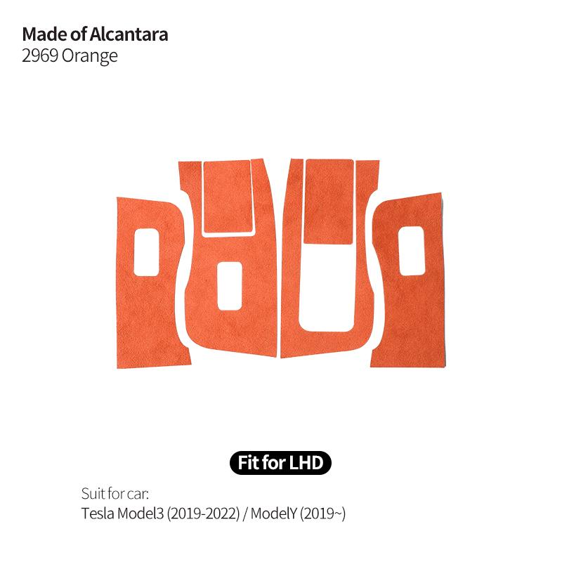 For Tesla Model 3 Y 2019-2025 Window Switch Lifter Panel Trim Frame Sticker Tuning Made of Alcantara Car Interior Accessories