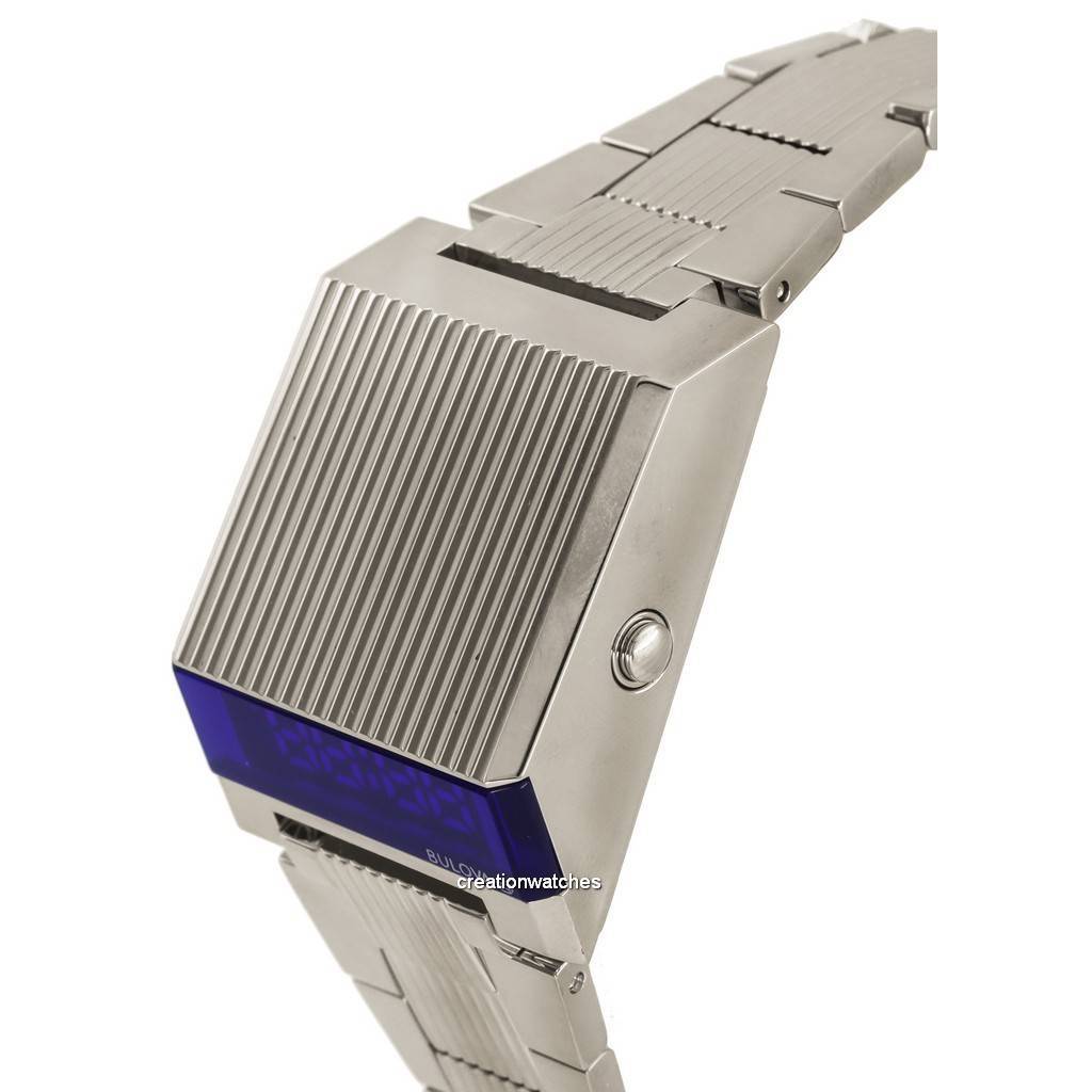 Bulova 96C125 Orologio Uomo Al Quarzo, Cassa 39mm In Acciaio, Quadrante Blu, Giorno E Data, 3 BAR