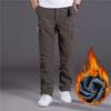 Men Winter Fleece Thick Warm Cargo Pants Men Casual Double Layer Cotton Baggy Overalls Rip-Stop Military Tactical Thermal Trousers