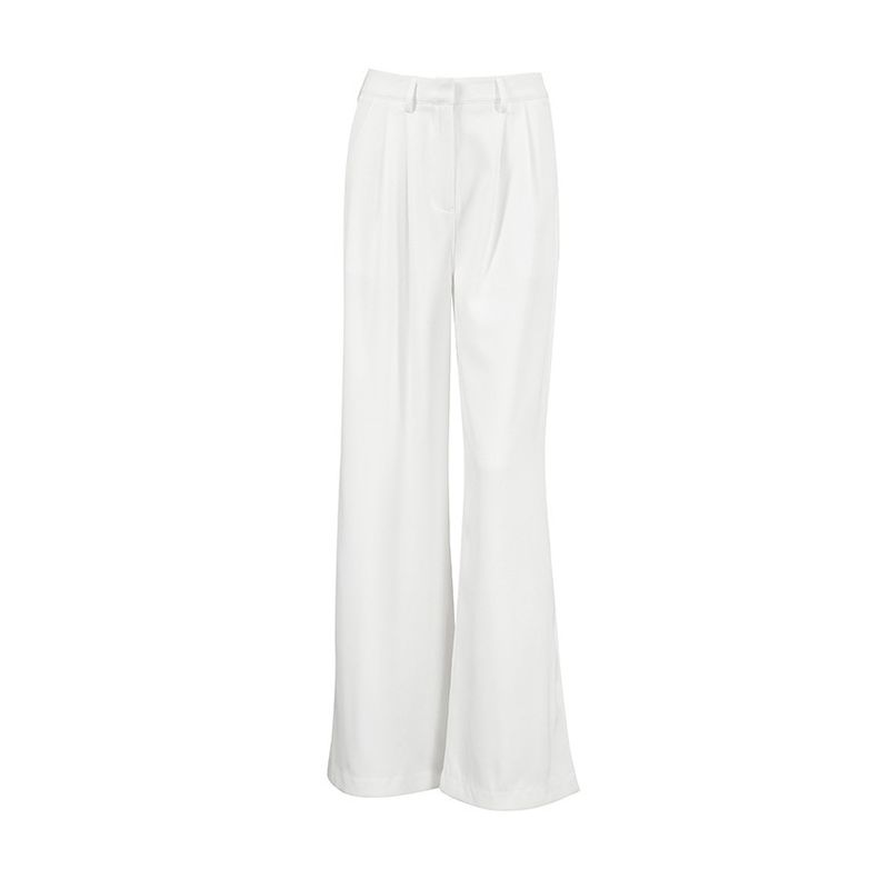 and Winter New White High Waist Wide-leg Pants Temperament Commuter Versatile Trousers 2025 Women Fashion European and American Leisure Pants women