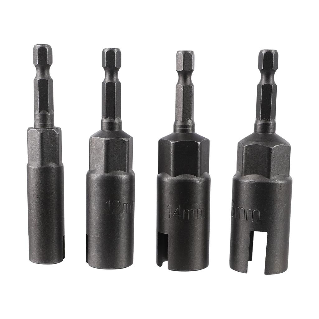 Socket Socket Adapter Hand Tools 1/4 Inch 10mm 12mm 14mm Butterfly Bolt Hex Shank Screwdriver Sleeve Socket Wrench