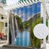 High-Definition 3D Outdoor Scenery Waterproof Curtains for Rainy Days