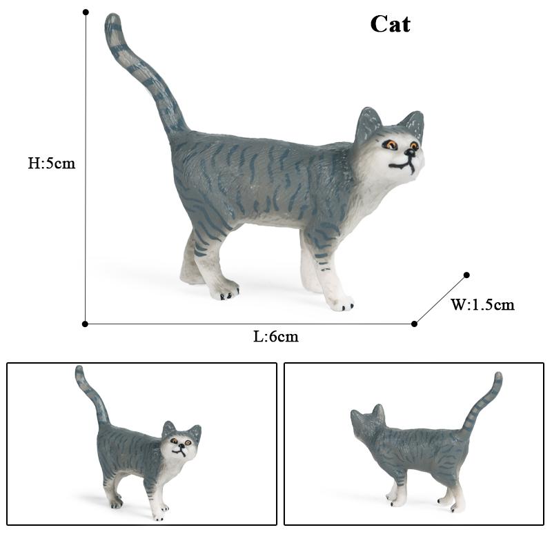 Oenux Cat Model Siamese Devon Rex Sphynx Ragdoll Persian Action Figure Cat Kitty Bobtails Figurine Cute Decoration Kids Toy Gift