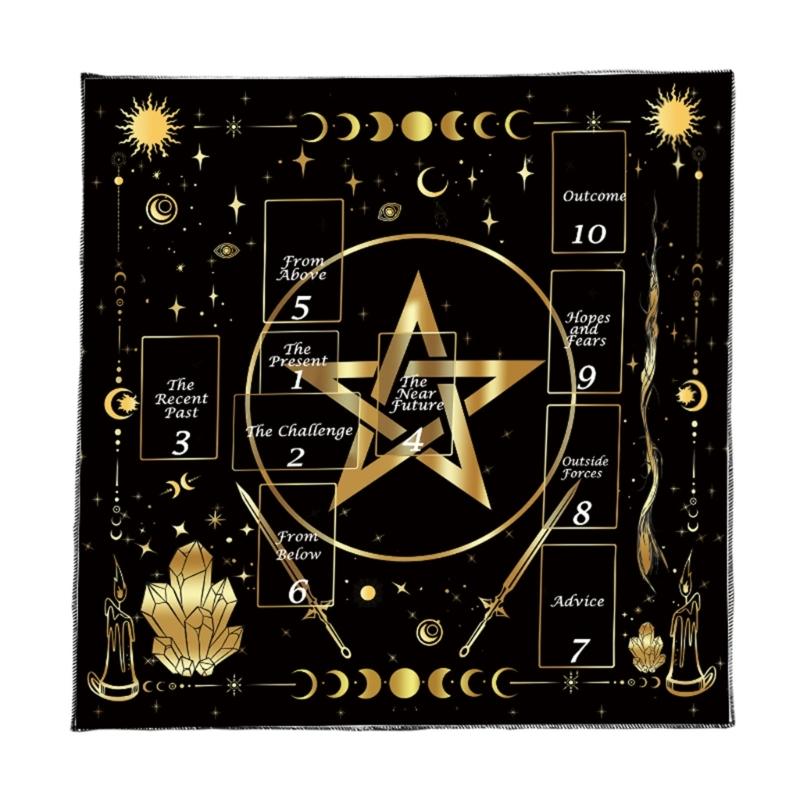 Card Reading Star Pattern Tarots Card Tablecloth Altars Cloth Altars Cloth Divinations Card Table Cloth Tapestry
