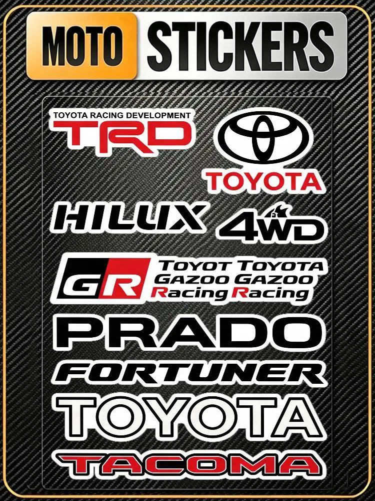 FOR TOYOTA TRO GR Durable Waterproof Reflective Decor Sticker Scratch Cover For Motorcycle Car Helmet Fridge Accessories