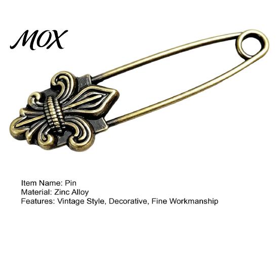 Bronze Safety Pin Vintage Pin, Large Feather Bird Leaf Flower Lapel Brooch Men Women for Coats, Jackets, Hats, Bags