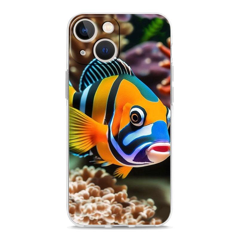 Handyhülle Für iPhone 17 Hüllen iPhone Air 16 15 12 13 14 Pro Max 7 8 Plus 16Pro iPhone11 Klare Hülle Cartoon Niedlicher Fisch
