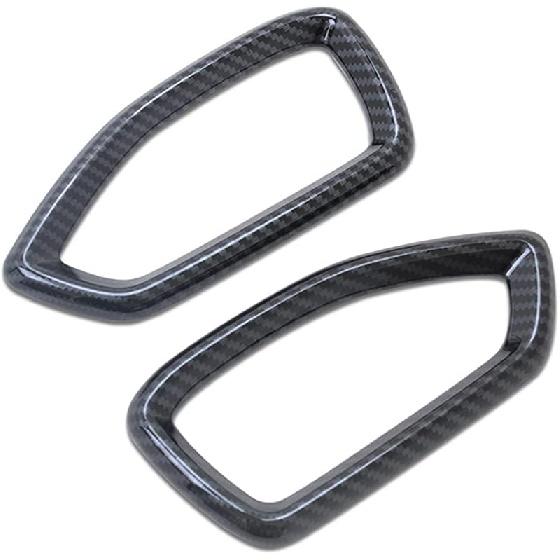 Kadore for 2019-2023 Hyundai Santa Fe Carbon Fiber Style Center Side Air Condition Vents Outlet Cover Trim 3-pc