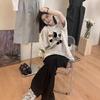 Fat mm pure cotton American retro oversize short-sleeved t-shirt women's summer new niche loose Korean top
