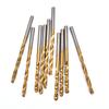 10/50Pcs 1/1.5/2/2.5/3mm Titanium Coated Drill Bits HSS High Speed Steel Drill Bits Set Tool Power Tools