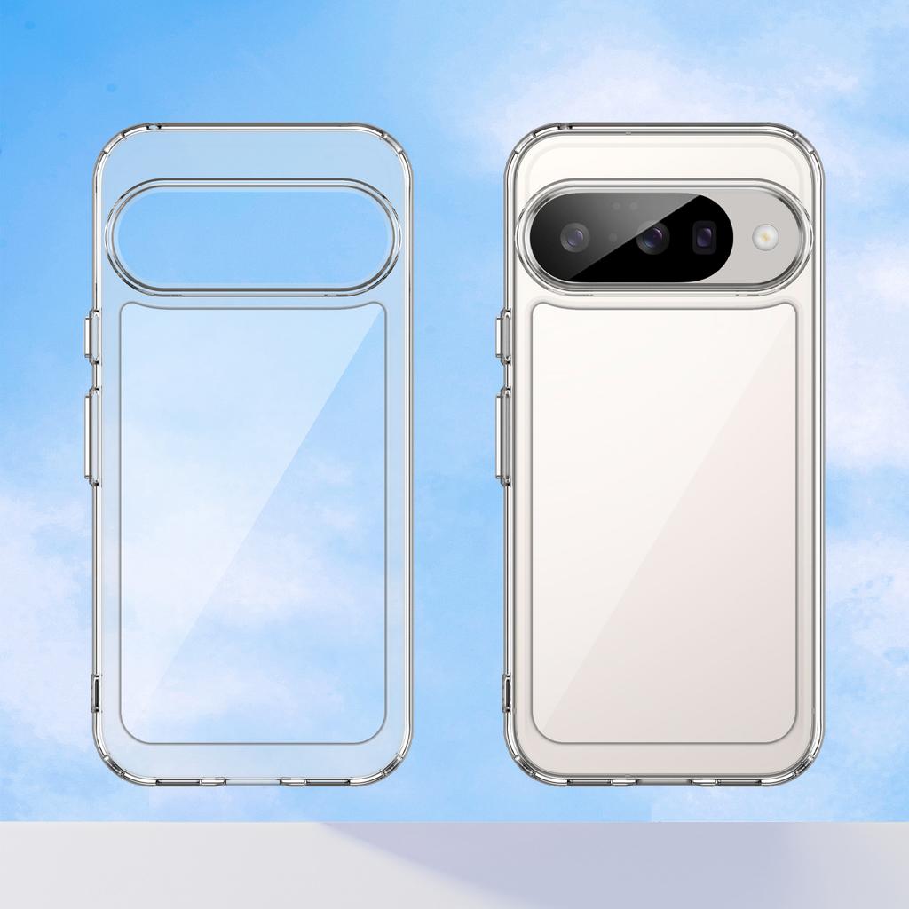 For Google Pixel 10 Case WANLONFENG MF Series TPU Acrylic Clear Phone Cover with Tempered Glass Film