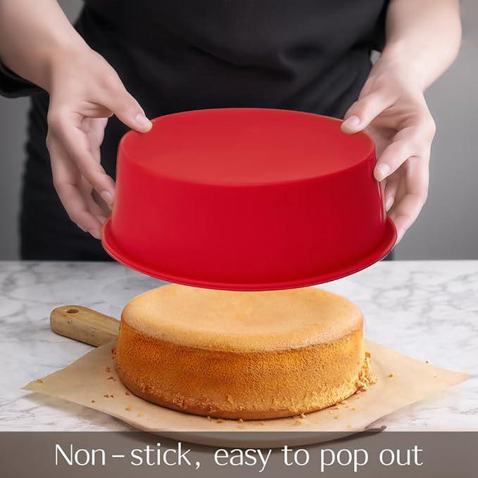 Multi-Size Silicone Cake Mold - Food Grade Round Baking Pan for DIY Kitchen Use