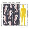 Seahorse Bath Shower Curtain Waterproof Fabric Decorative Home Bathroom Window Privacy Film For Kids Room Decoration Customizabl