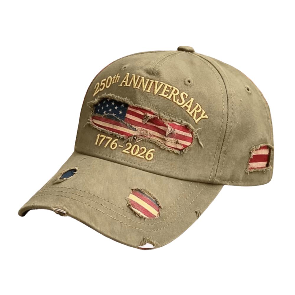 Casual 250th Anniversary Twill Baseball Cap Denim Sun Protection Sun Hat Anniversary Edition Visor Cap Unisex хаки