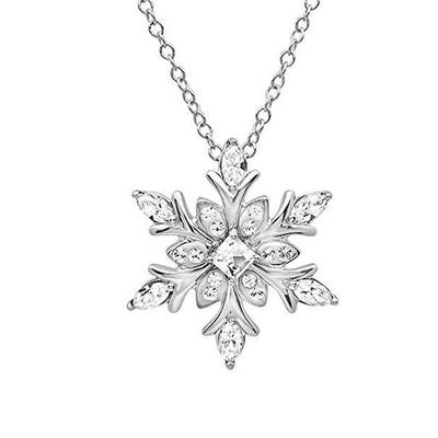 Trendy Snowflake Pendant Necklace For Christmas Gift Fashion Christmas Snowflake Party Women