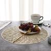 Round Firework Shape PVC Placemat Hollow Table Mats Coaster Pads Heat-Resistant Wipeable Waterproof Anti-Slip Pad Home Decor