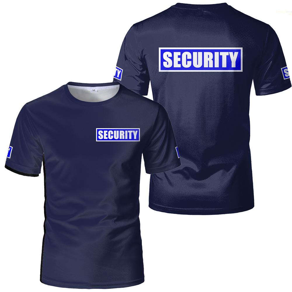 Classic Security Guard Uniform Bodyguard Professional Work O-Neck Tees Men's Lightweight Breathable Casual Short Sleeve T-Shirts