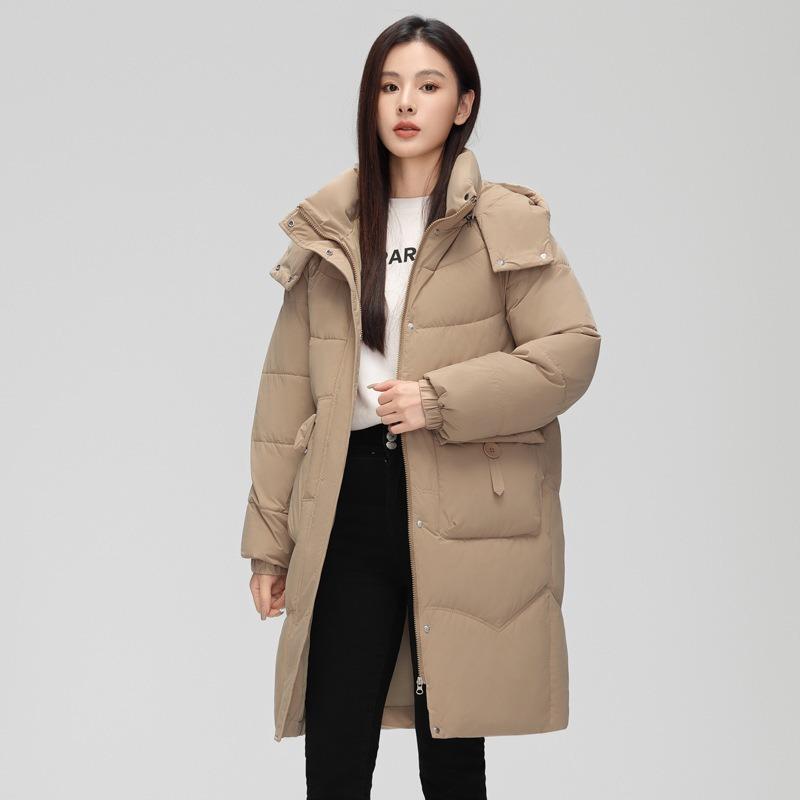 

Long Cotton-padded Women s Winter Coat Waist Thickened Hooded Down Cotton-padded Jacket Over the Knee XL suggestion [120-135] catties хакі