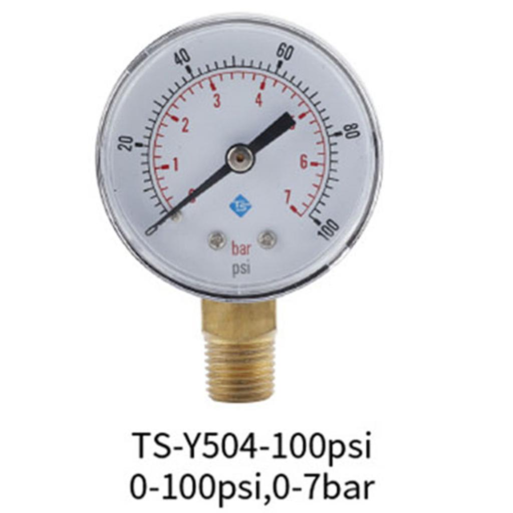 Digital Radial Pressure Gauge Meter TS-Y504 Water Oil 0-100psi 0-15psi 0-30psi 0-60psi Air Pressure Accessories