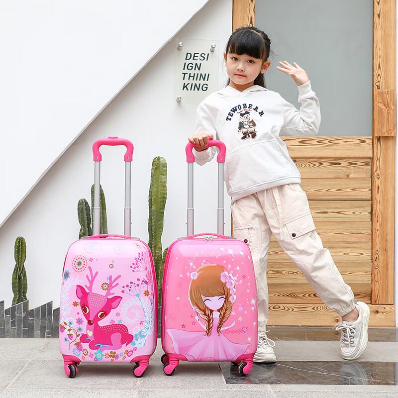 YJHOME Kids' Cartoon Rolling Suitcase