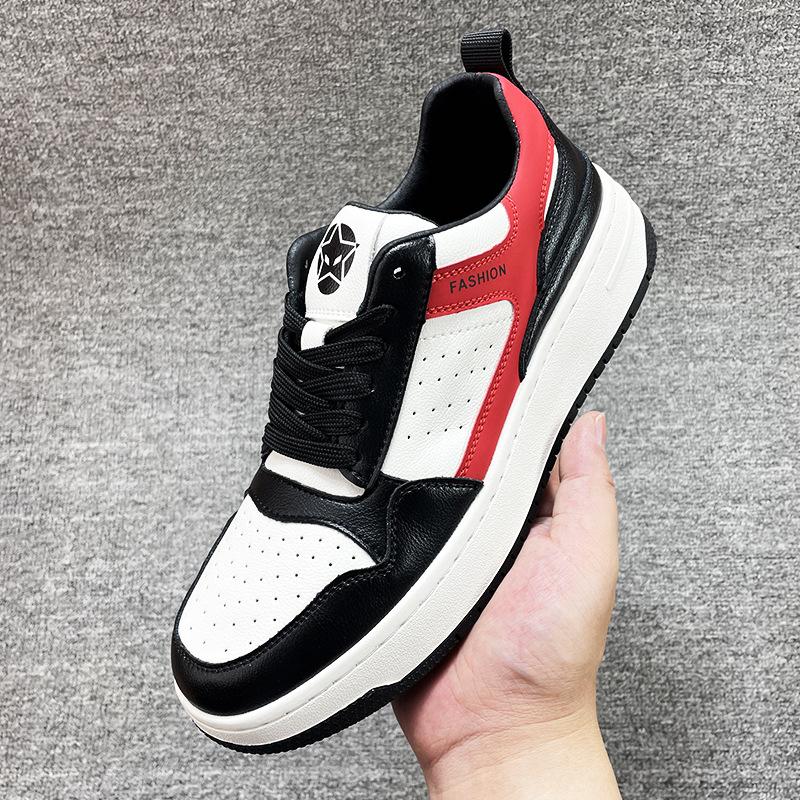 

Board shoes men s shoes 2025 spring new casual sports shoes men s trend versatile platform leather white shoes men 44