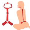 Adult SM Restraint Set: Backhand Gag, Handcuffs, and Neck Collar