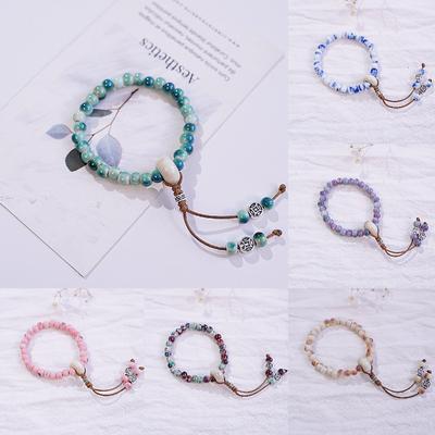 Factory Direct Sales Literature and Art National Style Ceramic Bracelet National Style Original Porcelain Beads