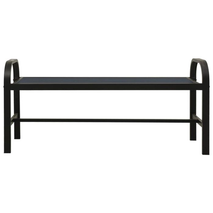 VidaXL Banc de jardin 124,5 cm Acier et WPC Noir 317137