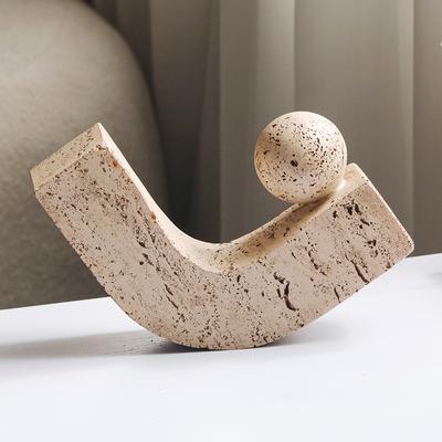Wabi-sabi Style Light Luxury Geometric Abstract Ball Hook-shaped Art Ornaments Living Room Model Room Study Wine Cabinet Soft Decorations