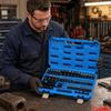71 Pieces Drive Socket and Kit Labeled Portable Tool with Storage