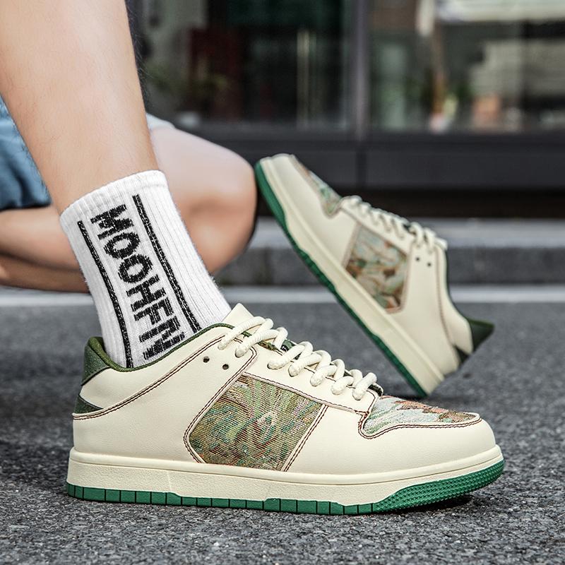 Fashion Outdoor Sneakers Mens Dress Shoes Retro Male Leather Business Male Baroque Shoes Casual Mens Oxford Work Footwear