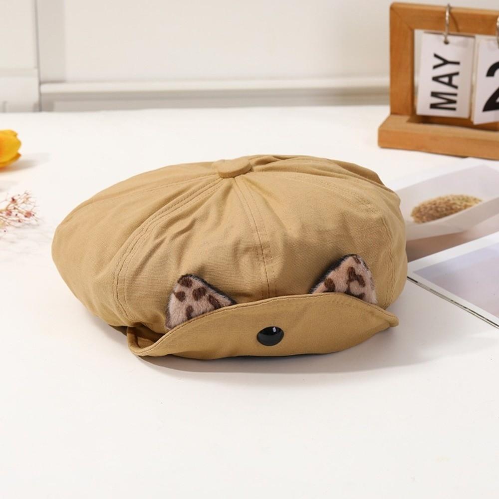 

Versatile Beret Hat Casual Flipped Brim Beanie High Quality Painter Hat Women хакі