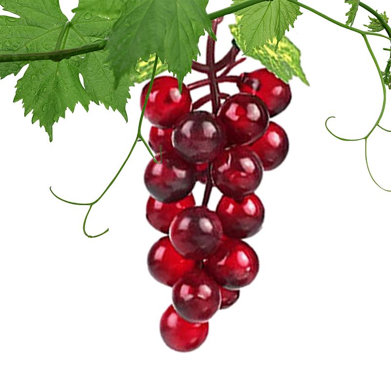 18pcs Realistic Artificial Grapes Table Decoration of Realistic Fake Grape Natural Fake Grape Bundles Party Home Wedding Decor