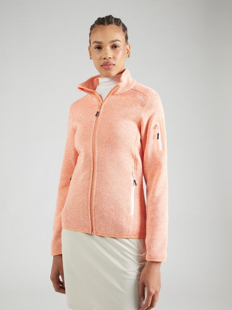 Jacket CMP Woman Fleece Jacket (3H14746) Melange Knit Jacket Fleece Jacket (3h14746-03ct) White-salmon