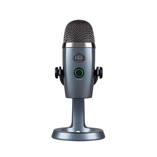 Logitech G Blue Yeti Nano BM300SG USB Gaming Microphone, Condenser Microphone for Mac, PS5, PS4, and PC, Shadow Gray, Gaming, Live Streaming, 2-Year W
