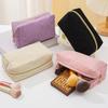 Plush Makeup Bags With Handle Soft Travel Cosmetic Storage Bag Portable Love Print Organizer Pencil Case Cute Clutch Pouch