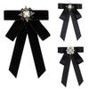 Black Fabric Bow Brooches For Women College Style Collar Flower Lapel Pins  Necktie  Jewelry Gifts