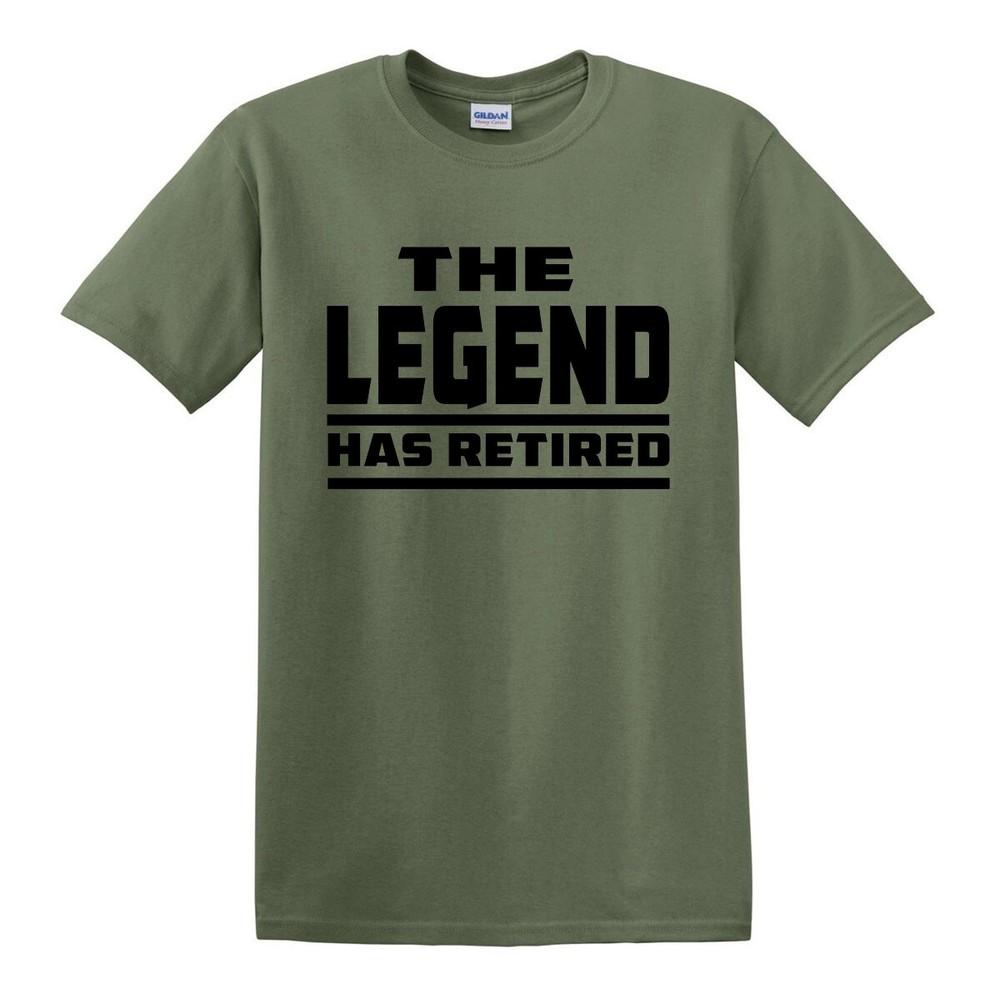 THE LEGEND HAS RETIRED T SHIRT Funny RetireUnisext Gift for Dad Grandad Tshirt Top