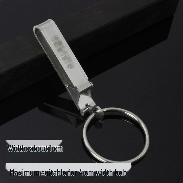 Vintage Handmade Stainless Steel Keychain Belt Loop Sports Pants Pendant Men's Nostalgic Keyring