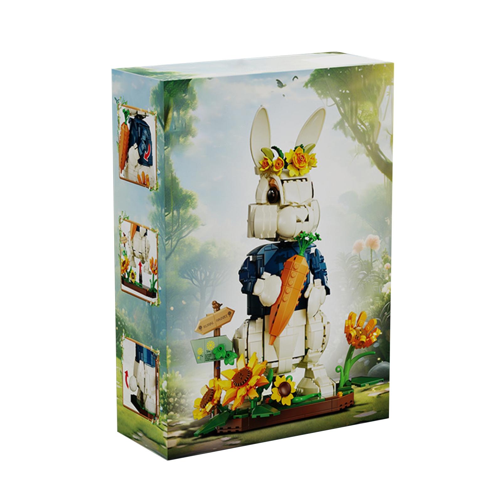 

Holding A Carrot, The Farm Is A Cute Animal Building Block For Children S Toys, Suitable As A Gift For Boys Or Girls. One Size