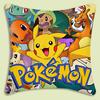 Anime P-Pokemon Pillow Covers Cartoon Sofa Decorative Home Double-Sided Printing Short Plush Cute Cushion Cover