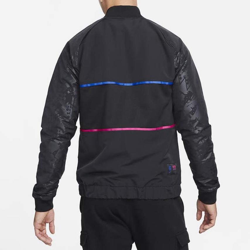 Nike FC Dri-FIT Barcelona Sweat-Wicking Baseball Collar Zip Long Sleeve Football Shirt Men tops DB7813-014