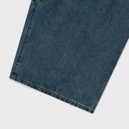 HEAVYI One-Pleat Denim Shorts Indigo