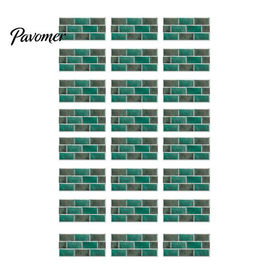Decorative Mosaic Wall Panels Self-Adhesive PVC Tile Stickers, Waterproof Pattern Decals for Kitchen Bathroom Decal Rental Home Decor, Removable